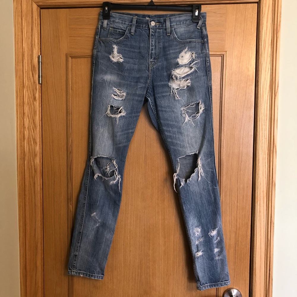 Levi’s High Rise Skinny Ripped Destroyed Jeans 28